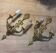 Pair of Empire style wall sconces, swan with wings spread.