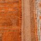 2x13 Soft Orange & Fuchsia Pattern Rug, Vintage Ousahk Runner Rug,90x381 Cm