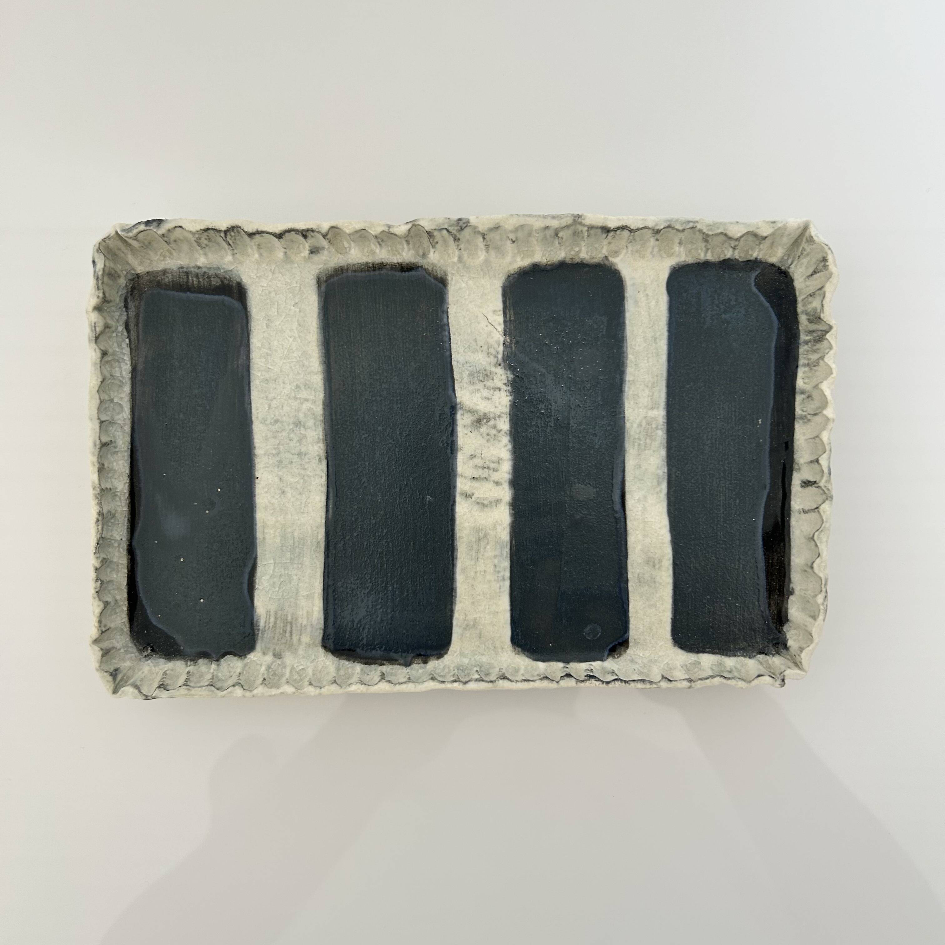Raku-style artisan plate