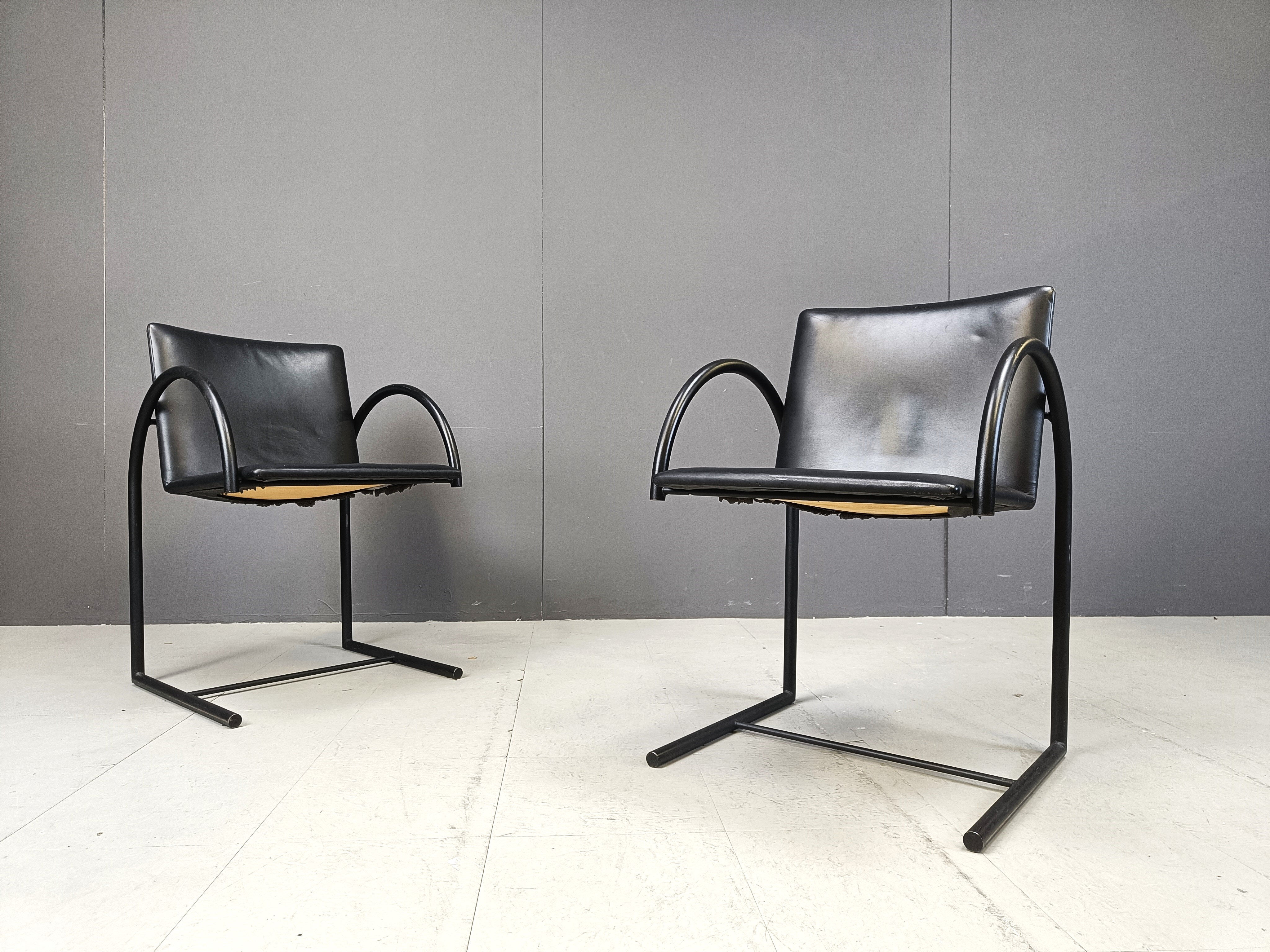 Vintage circle chairs by Metaform, 1980s, set of 6