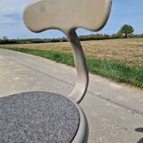 Set of 2 high workshop chairs, Nicolle model, known as whale tail