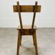 6 brutalist solid wood chairs, chalet decor, vintage