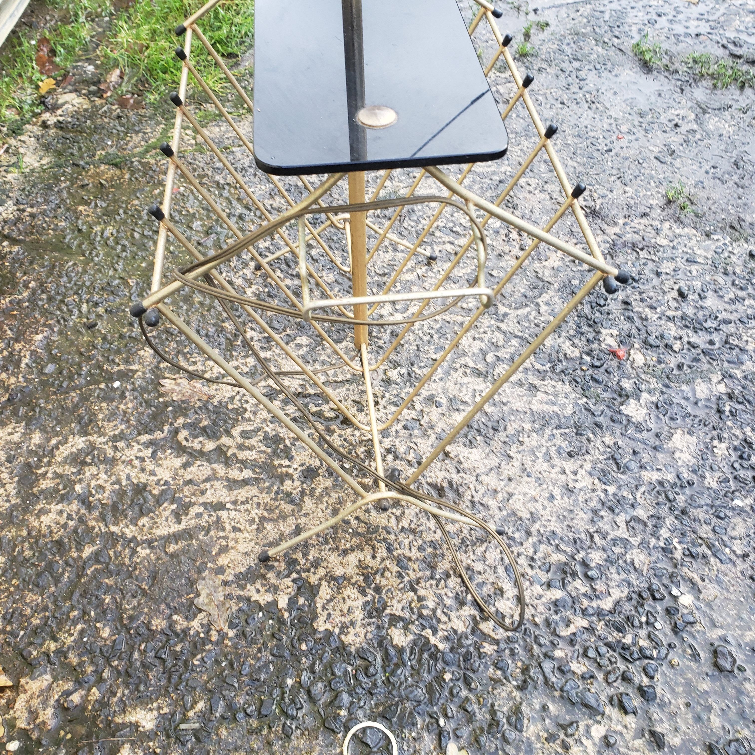 Floor lamp year 60 magazine holder