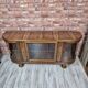 Restored Art Deco Low Display Cabinet TV Console Curved Glass 1930s