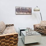 Vintage sofa &amp; lounge chair 'Geometric graphic dessin'