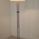 Chrome metal floor lamp opaline triplex Lidokov ex Czechoslovakia