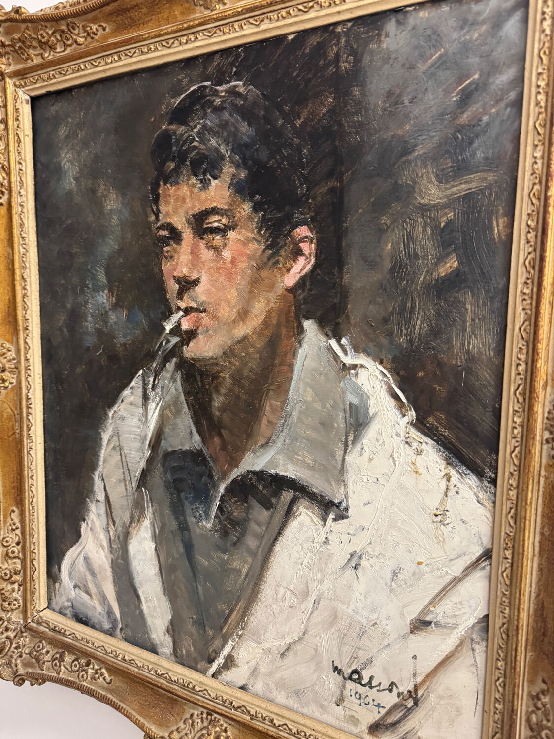 Portrait painting of Armand Massonet 1964