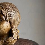 Stoneware head of a girl sculpture | Netherlands | 1970s