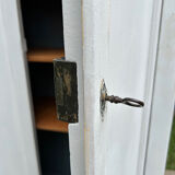 Antique Parisian wardrobe with white patina