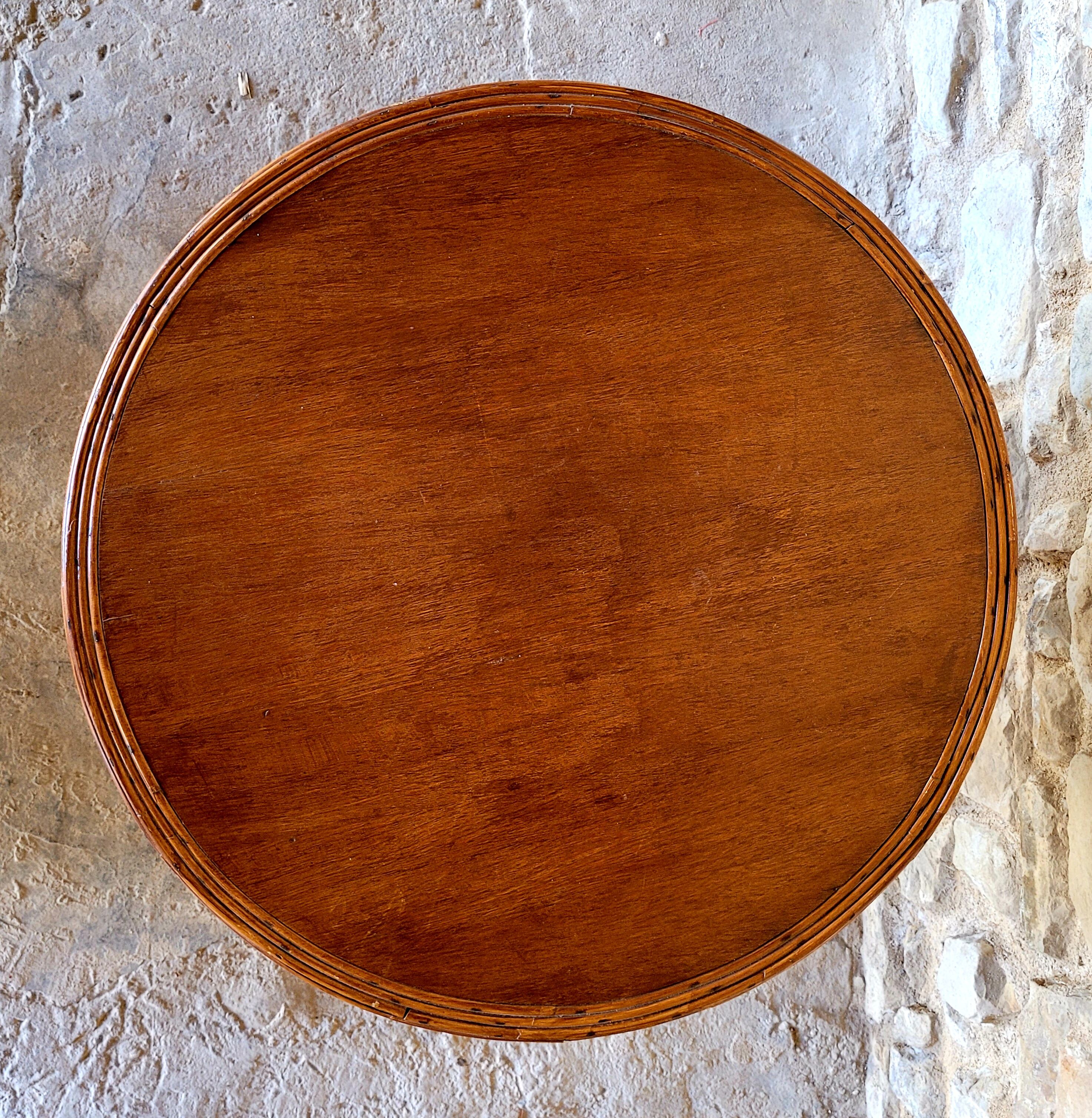 Vintage bamboo and rattan table from the 50s/60s
