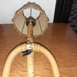 3 rattan sconces 50s