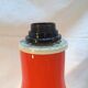 Vintage lamp foot in opaline orange double fires-years 70