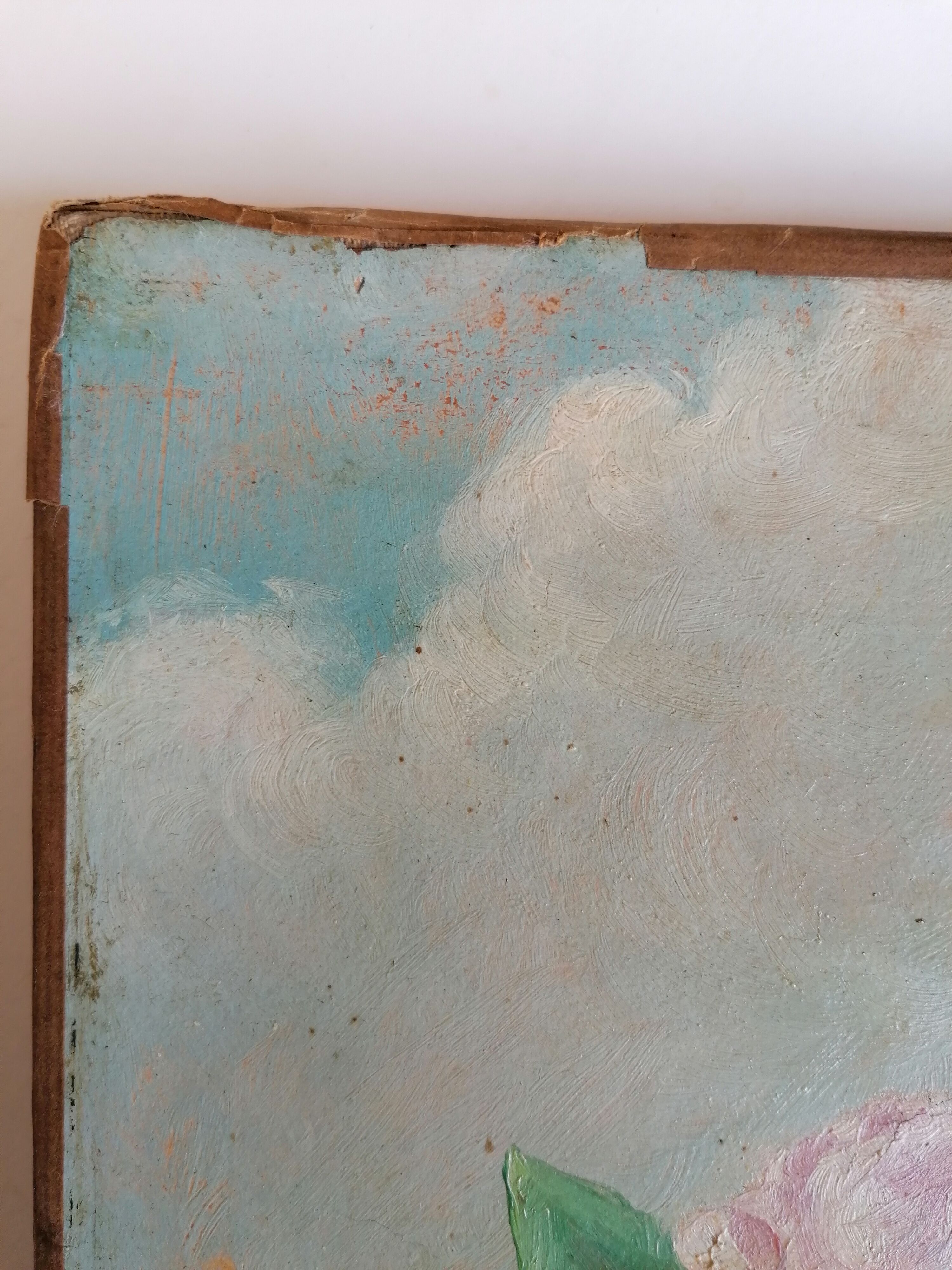 Old painting bouquet of flowers