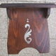 Wooden bench step foot with painted decoration