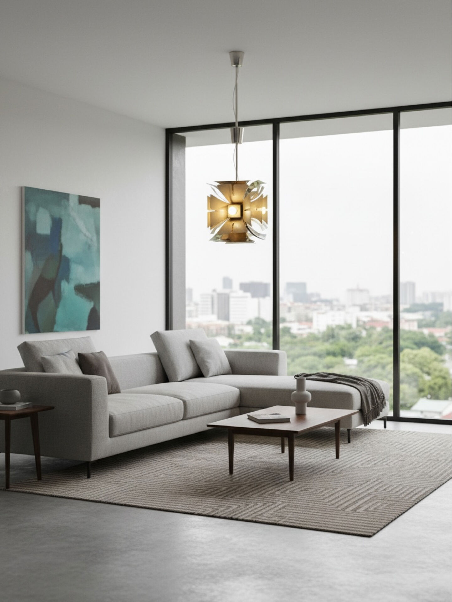 Space Age Chrome Chandelier 1970’s