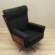 Fauteuil de bureau en cuir, design danois, années 1970, production : Danemark