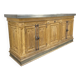 19th-century zinc and solid oak bar counter