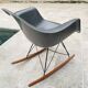 Rar eames armchair, elephant grey, zenith plastics, herman miller