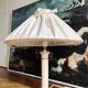 Vintage ivory ceramic lamp with gilding.