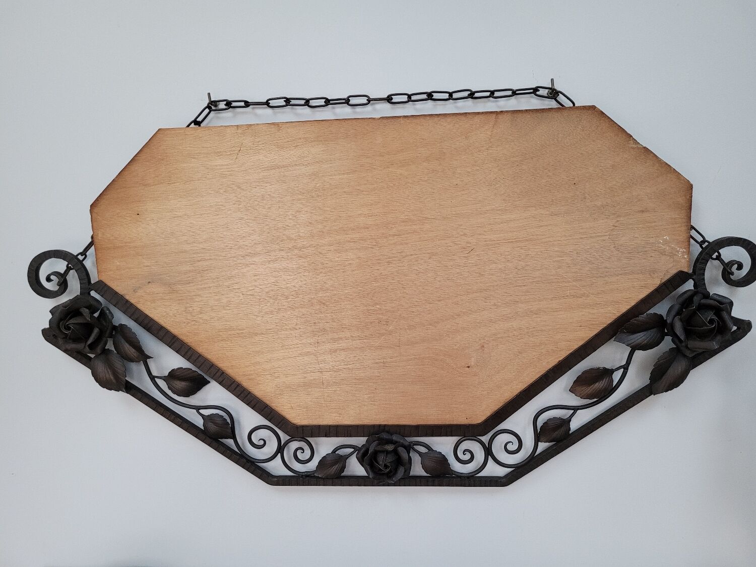 Art Deco wrought iron mirror