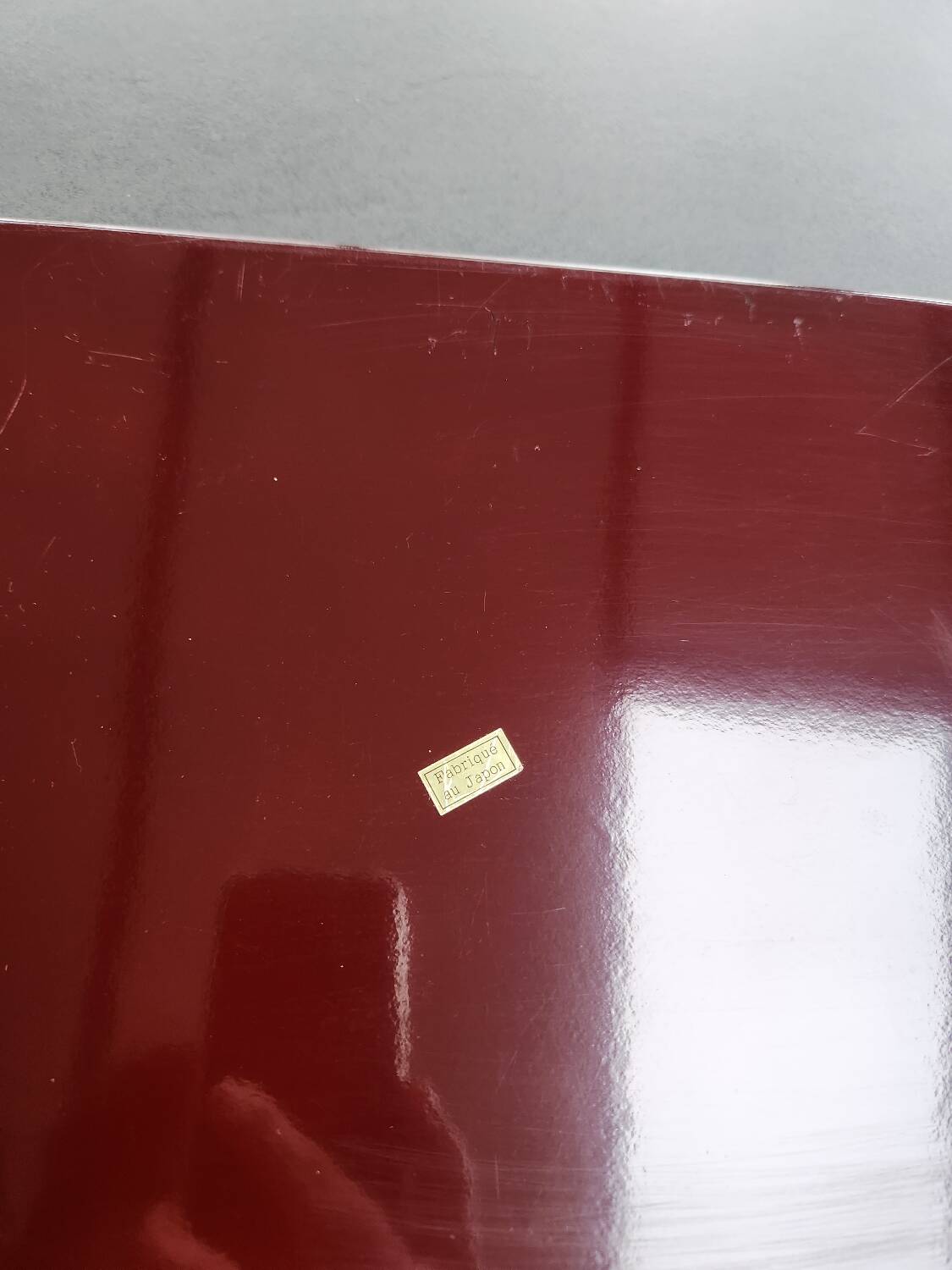 Burgundy bakelite tray