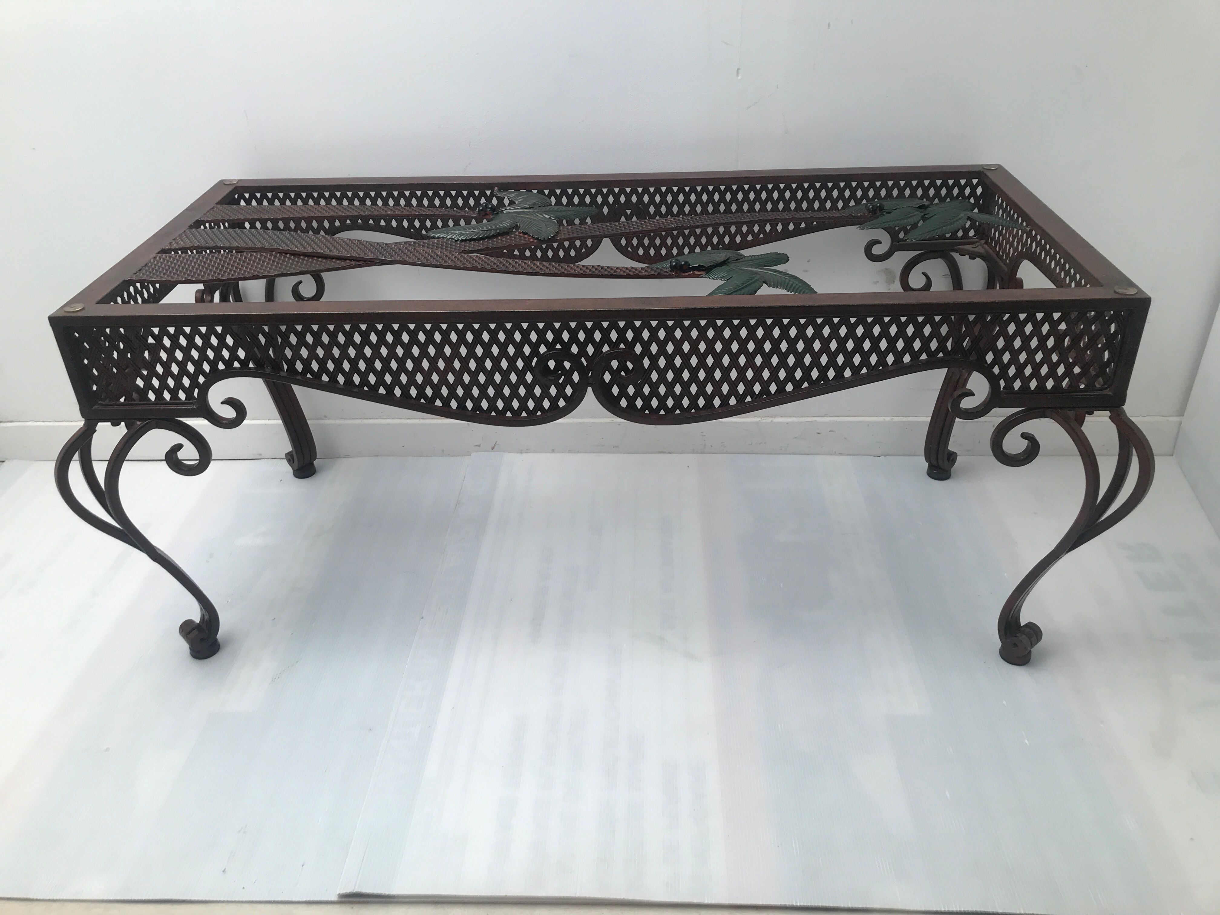 Wrought iron coffee table from the 50s and 60s