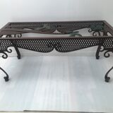 Table basse en fer forgé des années 50-60