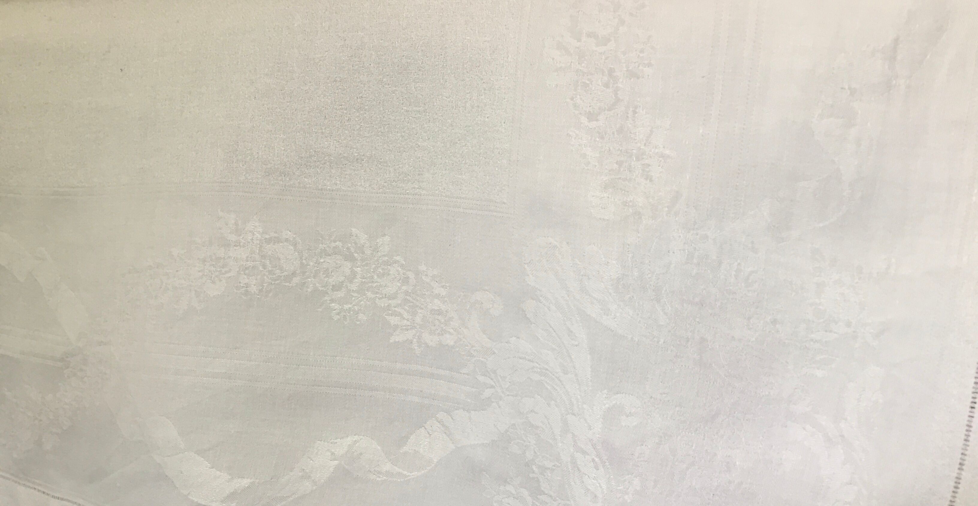 8 damask napkins, monogram, old linen