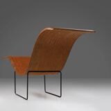 Mid-century stack-laminated lounge chair by Tiller Lesser, Germany 1990