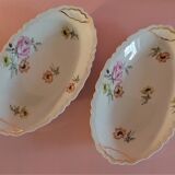 Dishes raviers lot of two porcelain of Limoges Charbernaud and Larcher