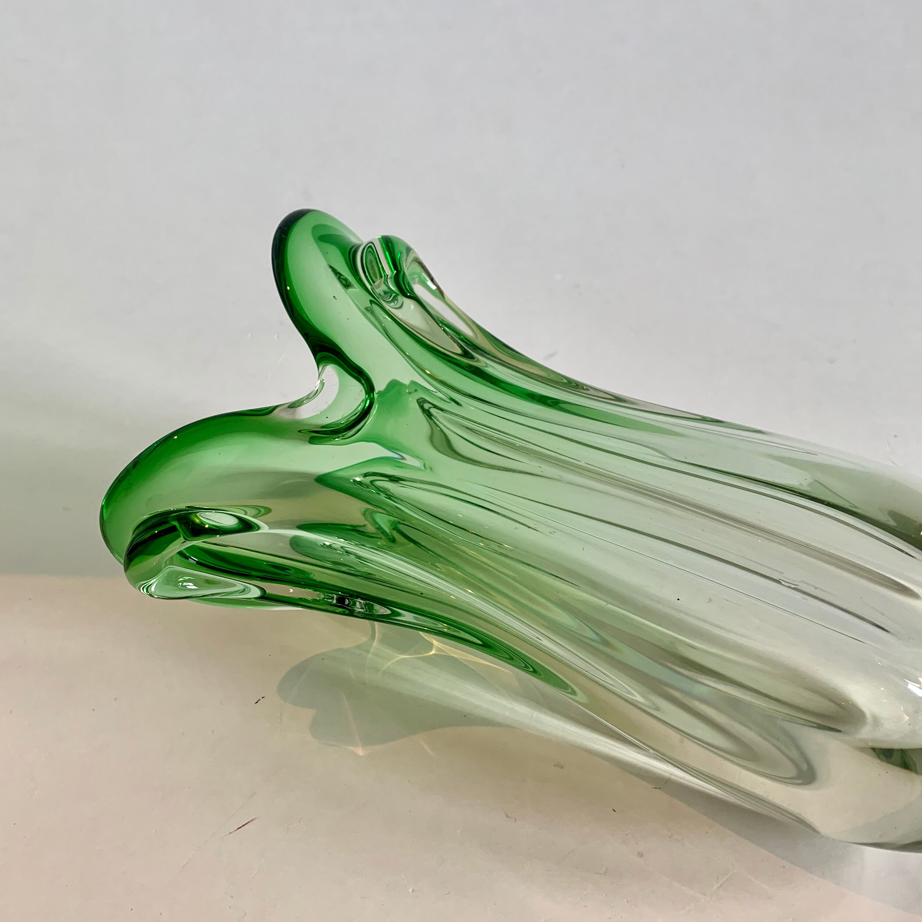 Mid-Century Green Glass Vase, 1960s