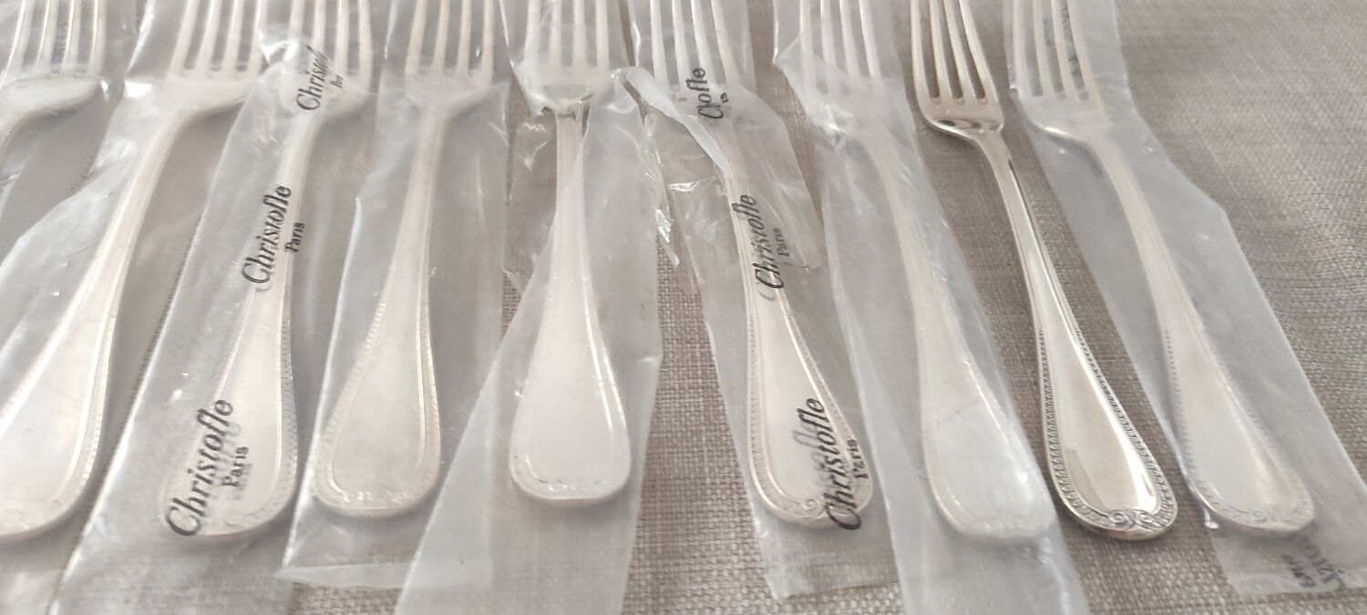 Set of 12 forks by Christofle