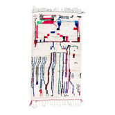 Tapis berbère marocain Azilal à motifs colorés 2,65x1,35m