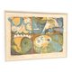 Large Original Swedish Graphic Sheet – "Composition" by Thormod Larsen – 1971 – Vintage and Framed – 79 × 59 cm (31.1" × 23.2")
