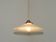 Art Deco suspension in pleated white opaline, France