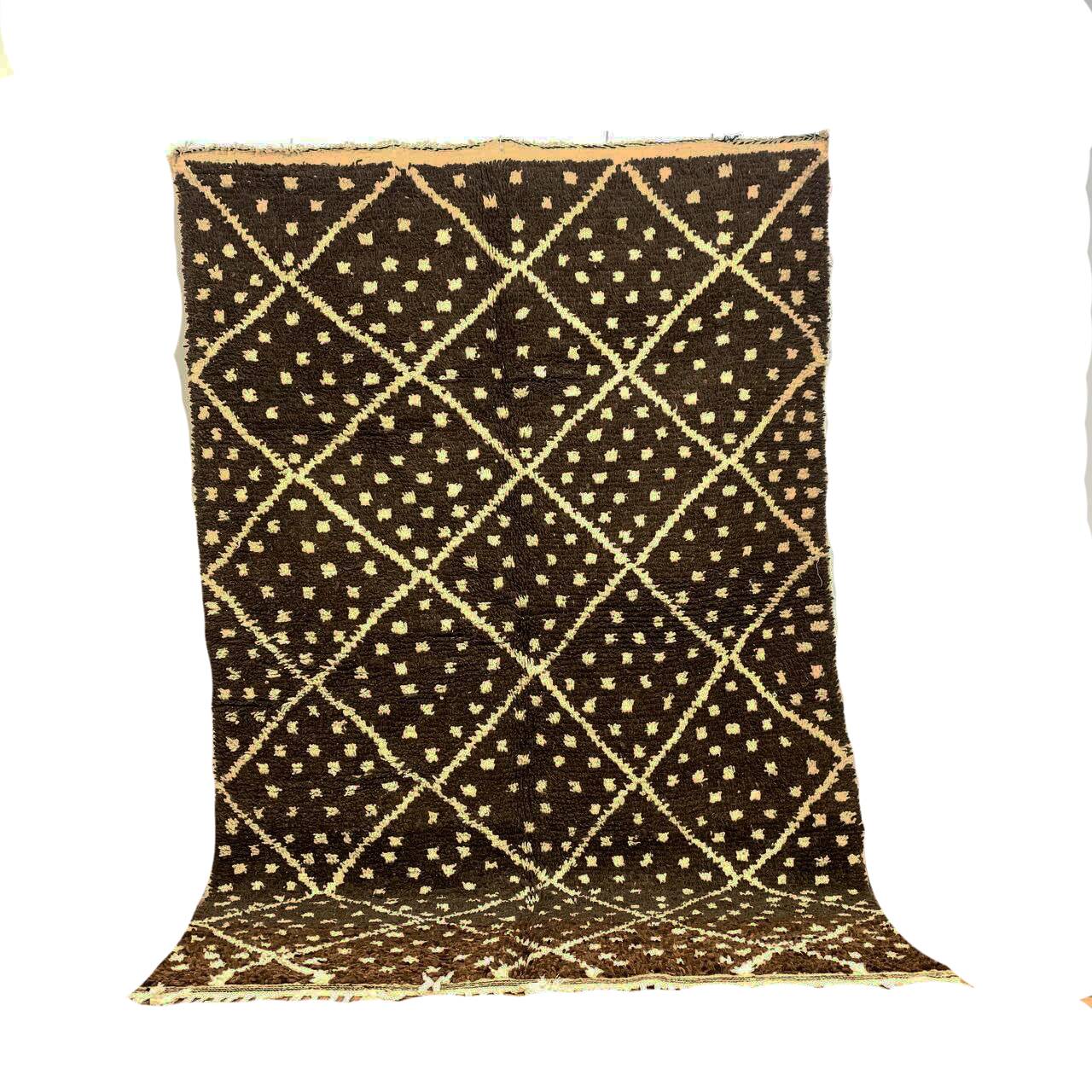 Traditional Berber rug dyed with walnut 240 x 150 cm