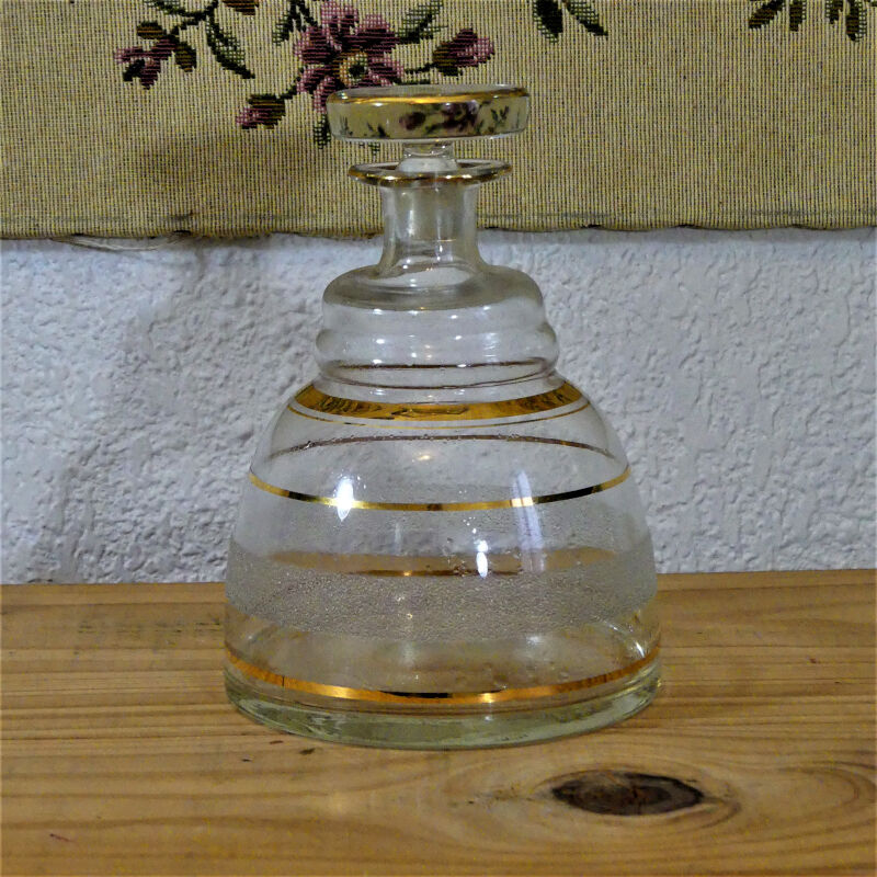Granite glass liquor service - Carafe and old 50s glasses