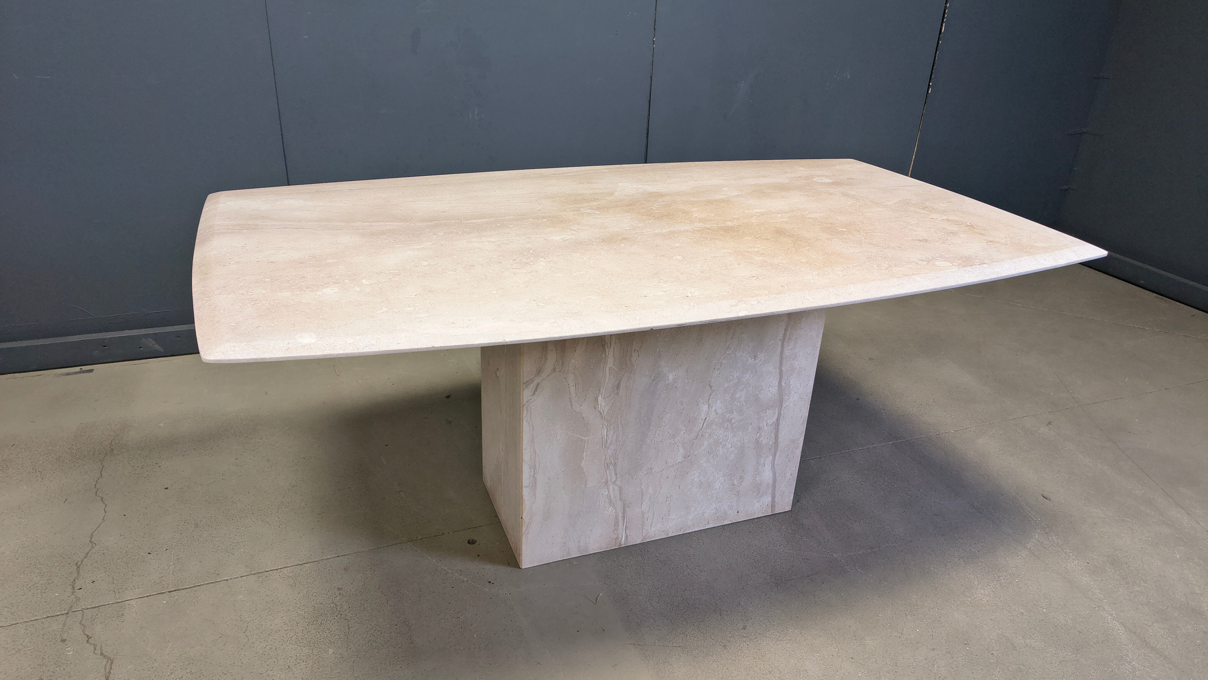 Vintage travertine dining table, 1970s