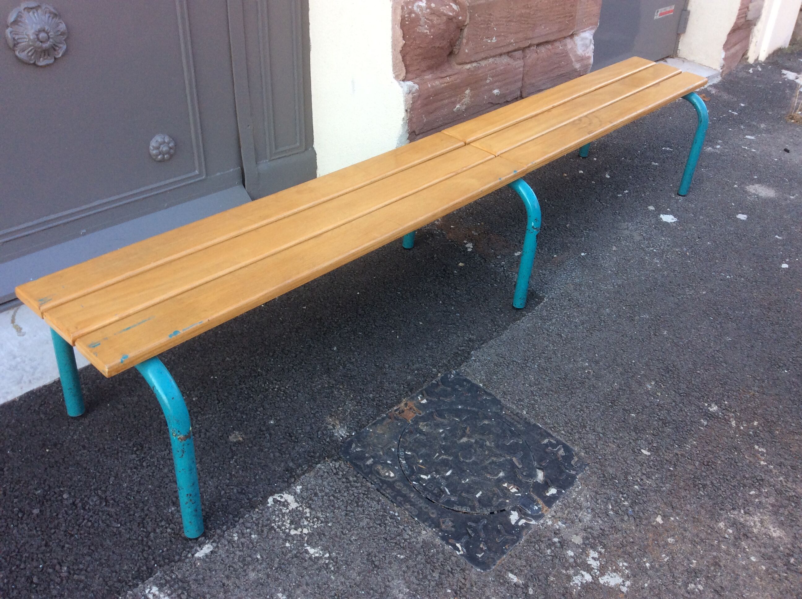 Mullca 1960s industrial children's school bench