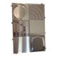 Set of 6 Space Age wall plaques, made of metal, geometric patterns.