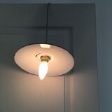 Suspension in black & white enamelled sheet metal