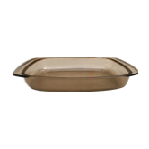 Plat vintage rectangulaire 35 cm arcopal fumé "gourmet" pour four