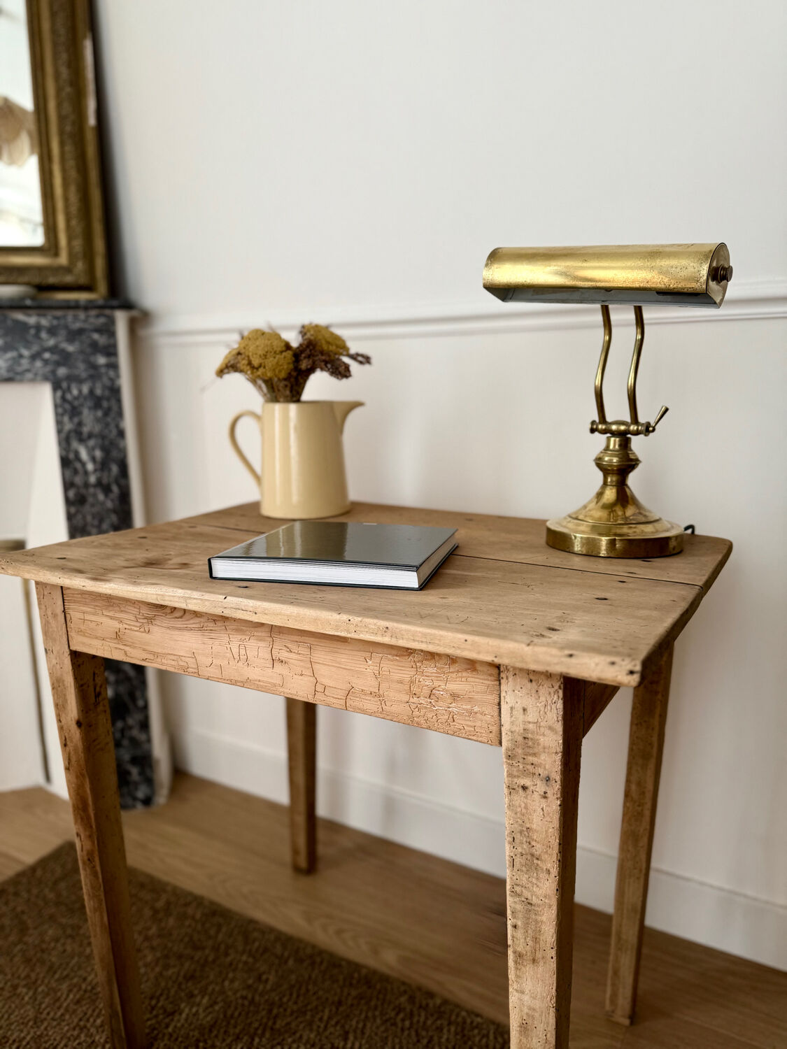 Renovated wooden side table or small desk