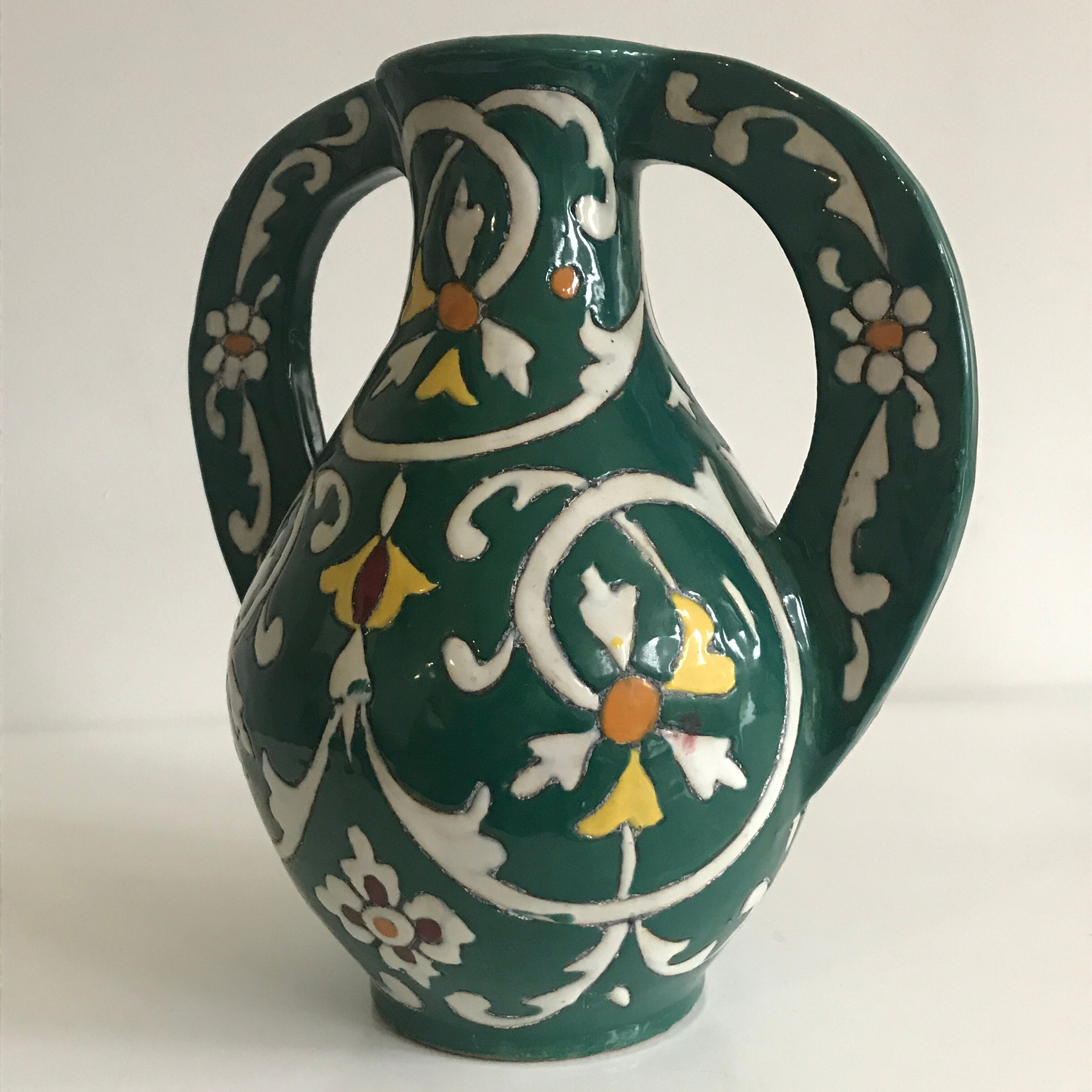 Nabeul pottery handle vase