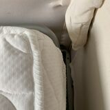 Convertible armchair linen wrinkled calvi