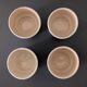 Set of 4 Korond blue handcrafted cups – Signed vintage ceramic