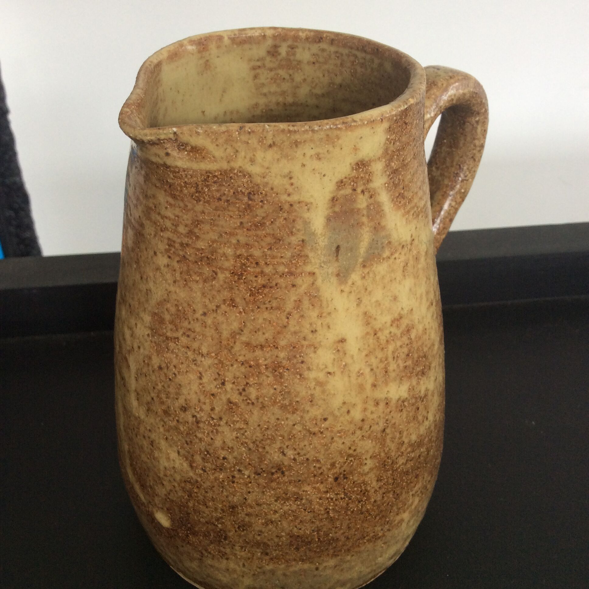 Vintage sandstone jug signed