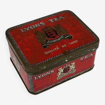 Ancienne boîte en métal Lyons Tea