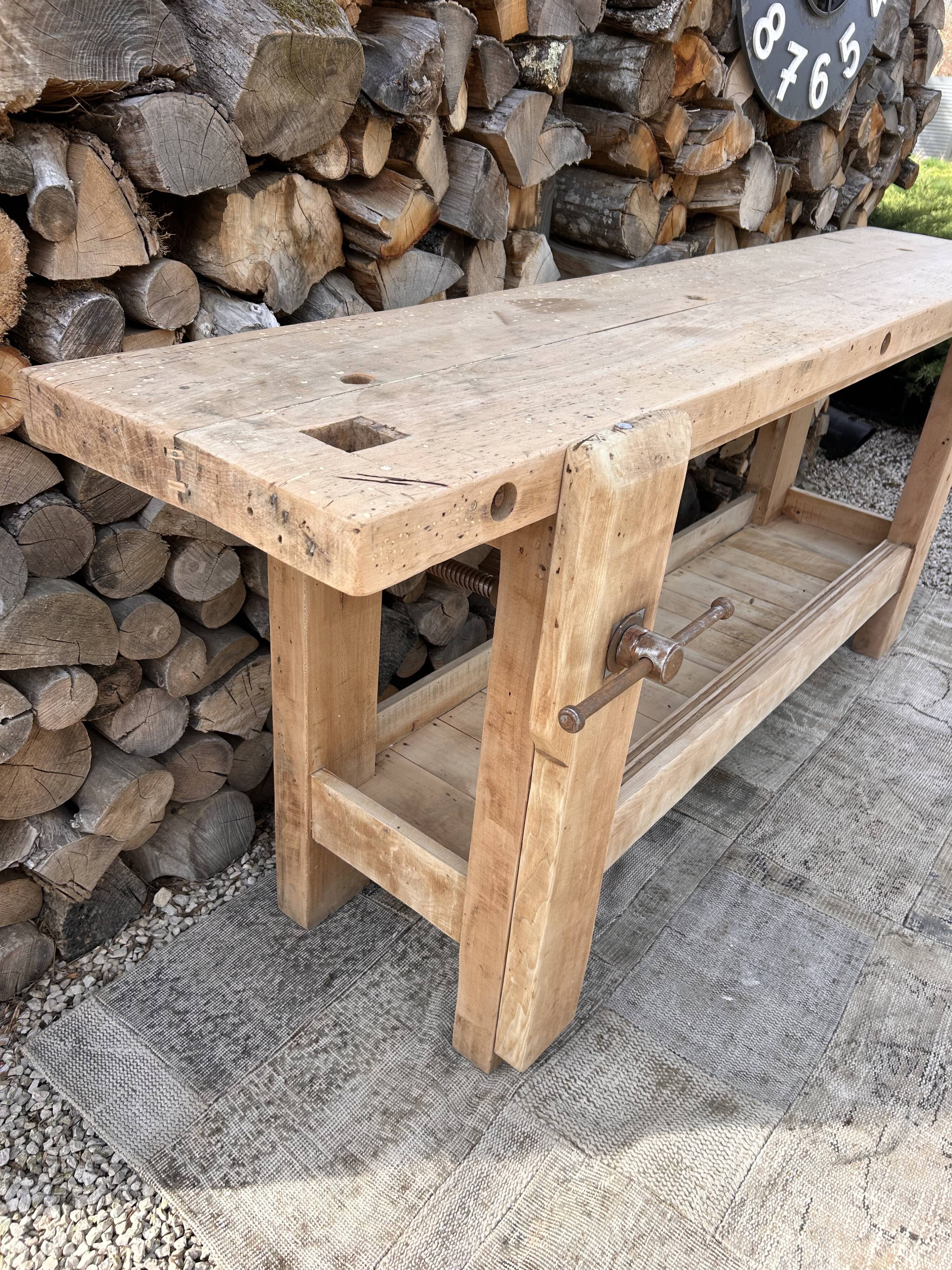 Renovated carpenter's workbench