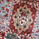 Tapis Vintage Indien Style Qum Fait Main en Laine – Années 1970 – 245 x 352